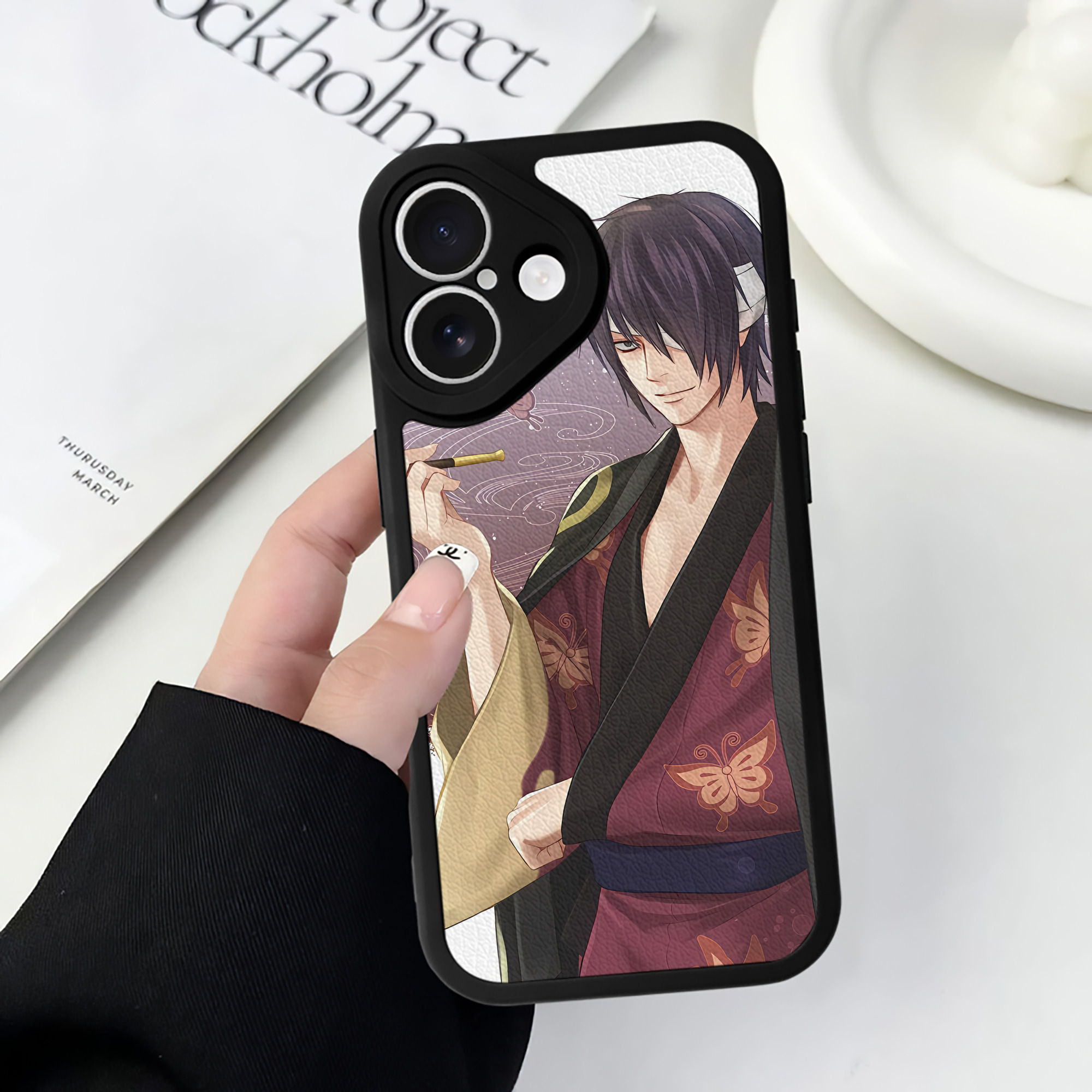 （画像用） 刀剣乱舞 Touken Ranbu 【iPhone 16シリーズ対応】シリコンスマホケース（レザー調） 材質：シリコン